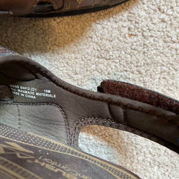 Nunn Bush All Terrain Comfort Sport Sandals Men's Size10 Brown Leather Hook Loop - Picture 11 of 11
